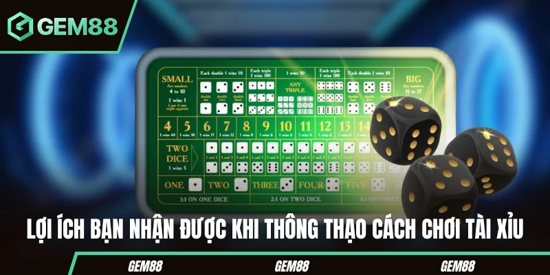 Lợi ích bạn nhận được khi thông thạo cách chơi tài xỉu